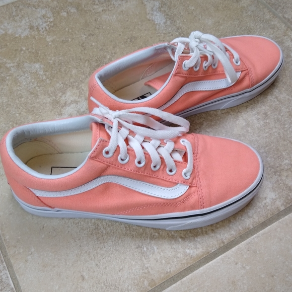 peach colored vans